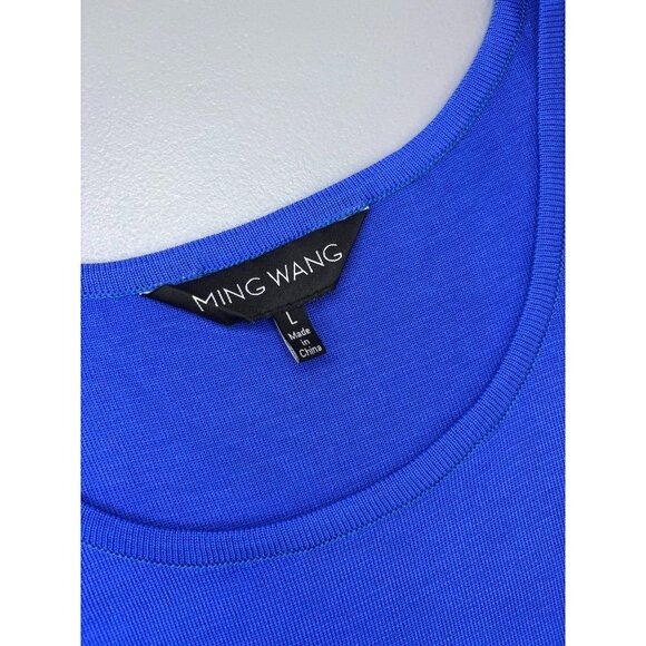 Ming Wang women’s large royal blue knit scoop neck tank top casual - Picture 6 of 7